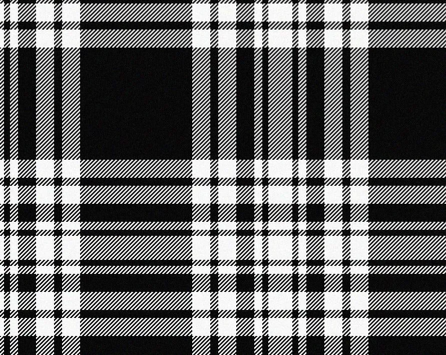 Menzies Black&White Modern Tartan Scarf