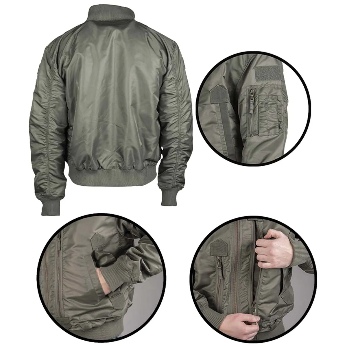 Mil-Tec US Tactical Bomber Flight Jacket Olive Drab