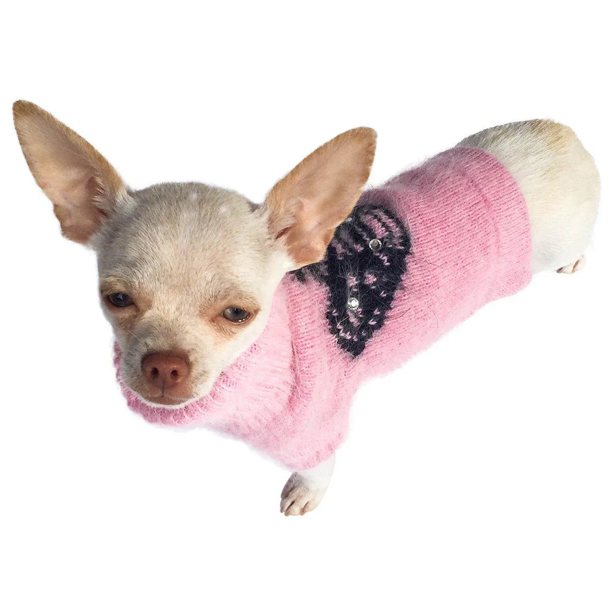 Mimi Crown Turtleneck Dog Sweater Pink