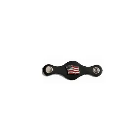 Motorcycle Vest Extender With Waving USA American Flag