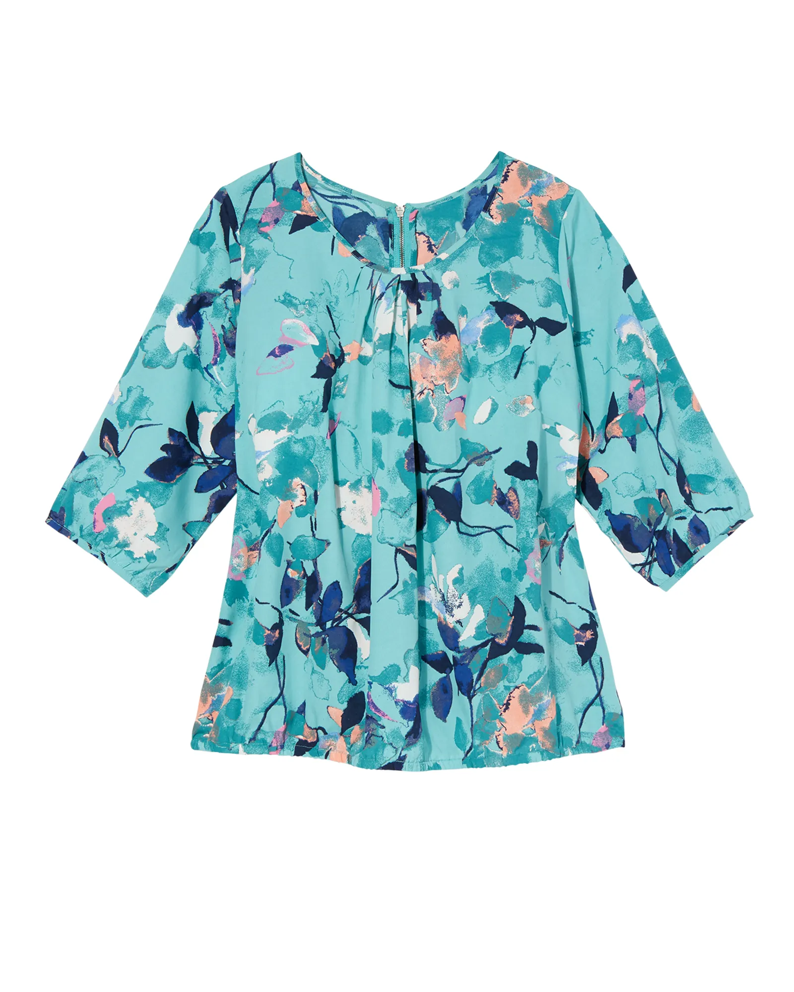 Mykki Blouse | Teal / Light Green