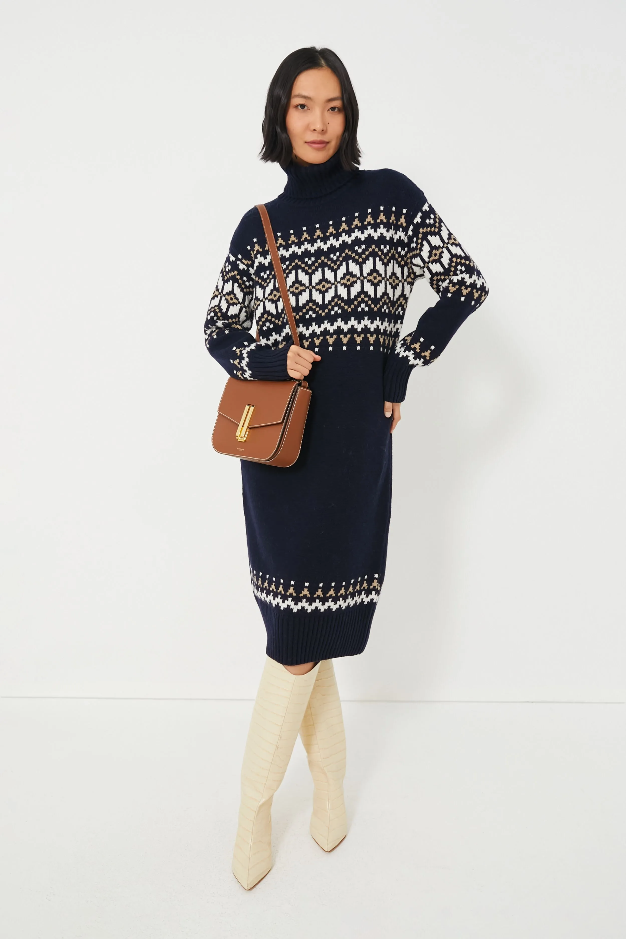 Navy Patrisse Knit Dress