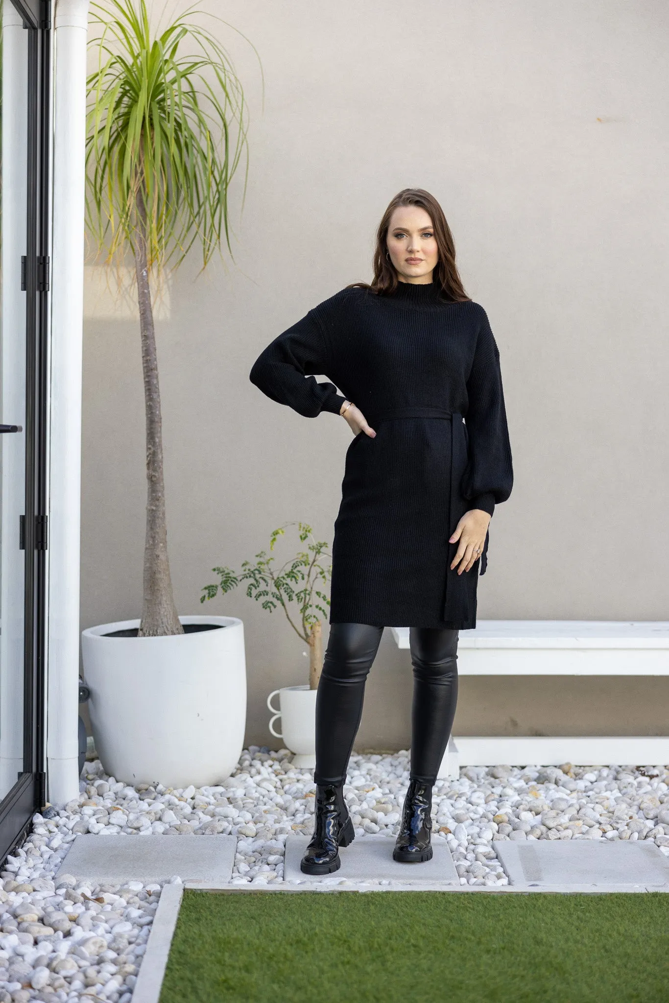 Nolla Tie Knit Dress