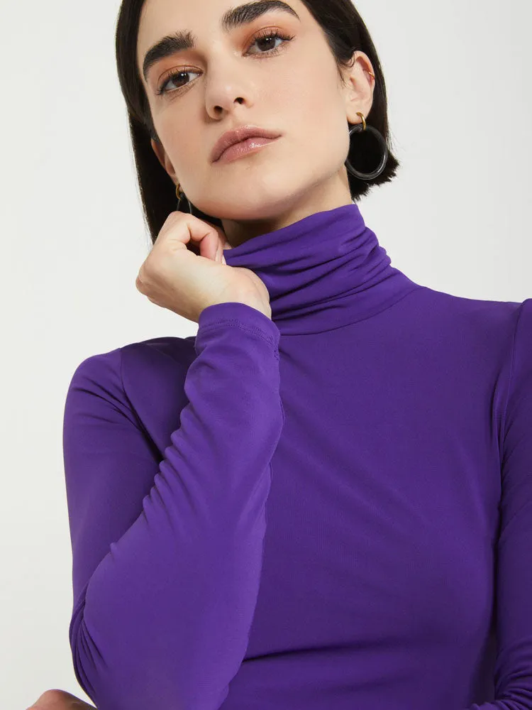 Ottod'Ame Turtleneck Jumper Purple