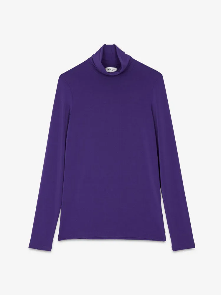 Ottod'Ame Turtleneck Jumper Purple