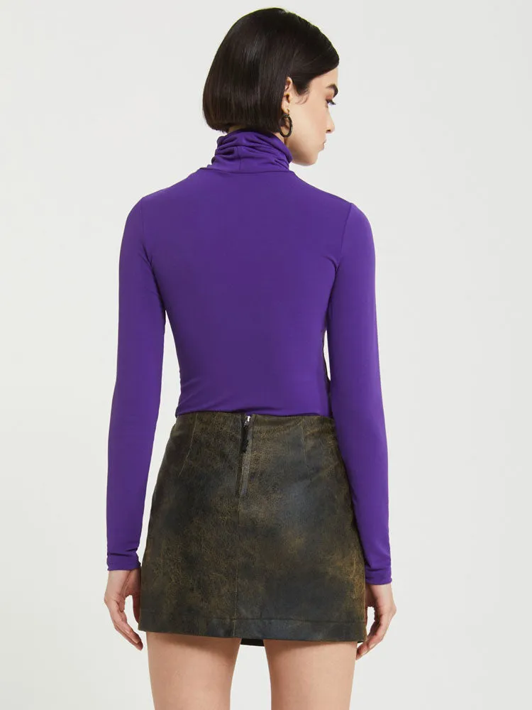 Ottod'Ame Turtleneck Jumper Purple