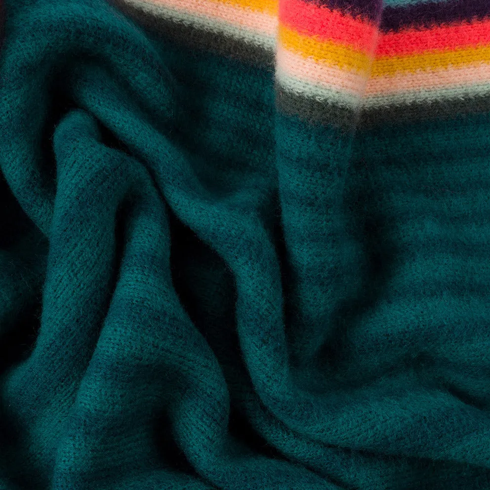 Paul Smith - Women's Artist Stripe Merino Wool Scarf in Dark Green