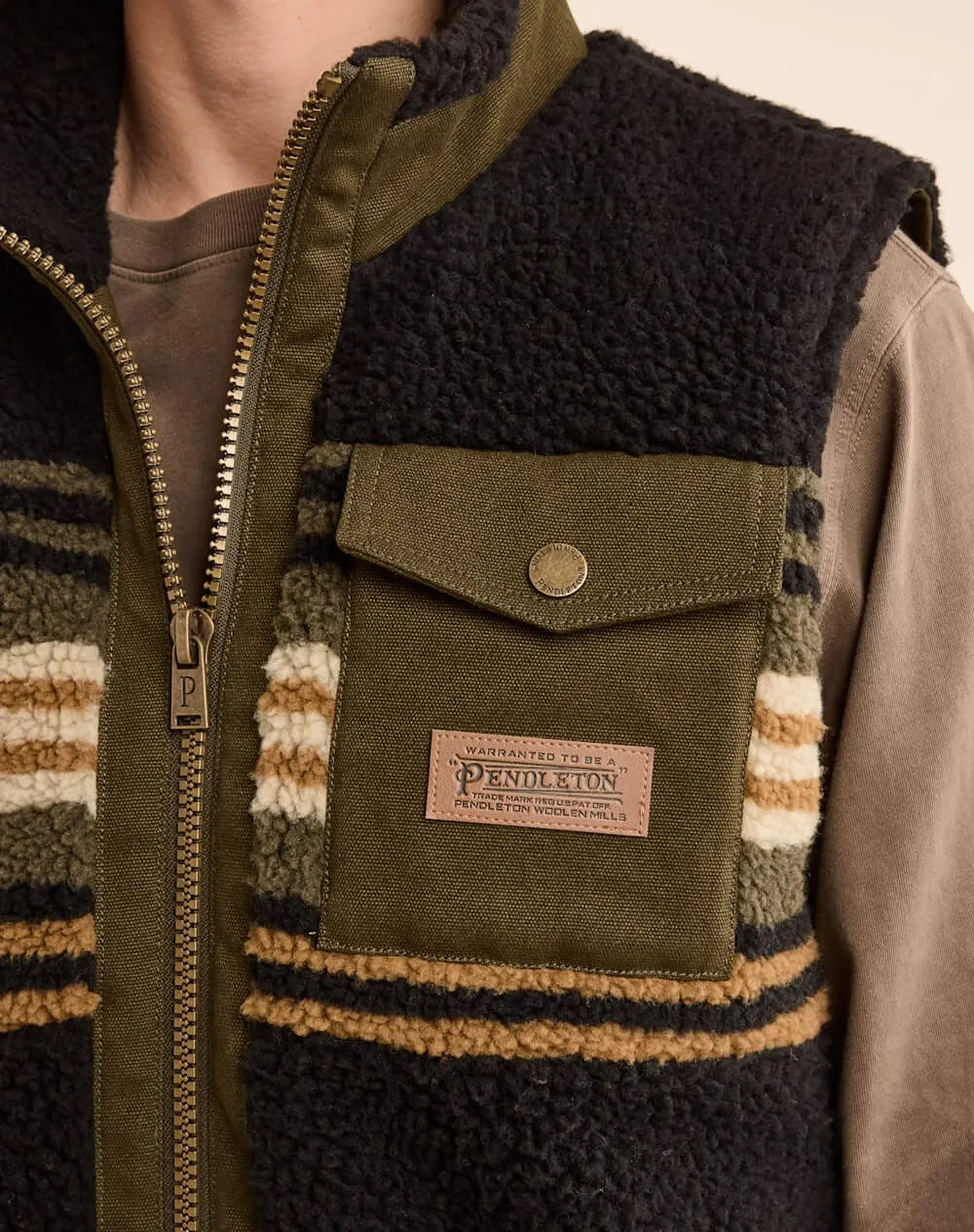 Pendleton | Ridgeline Berber Fleece Olive Vest