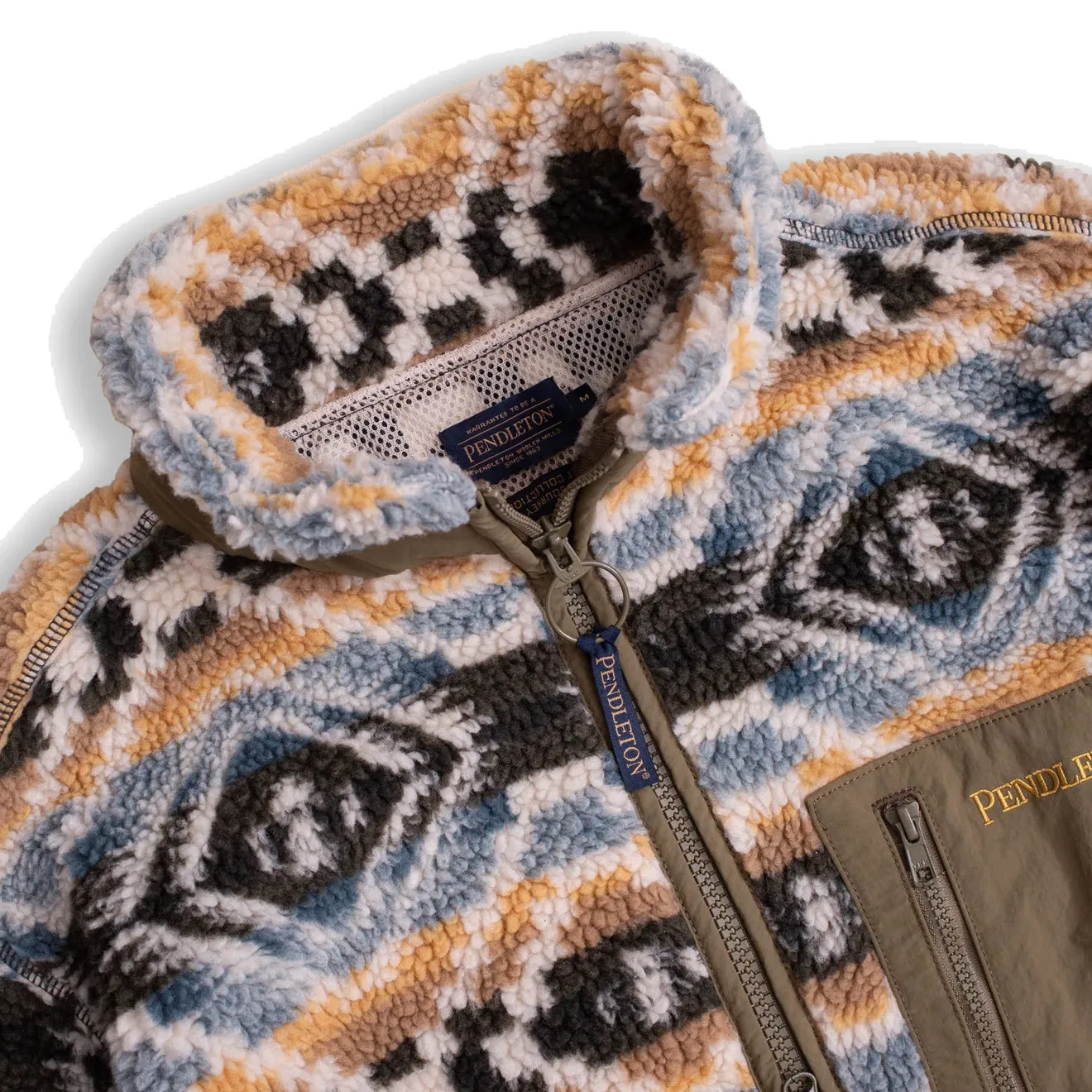 Pendleton Zip Through Fleece Jacket Abiquiu Sky