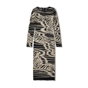 Pre Order:  Abstract Wave Jacquard Knit Dress