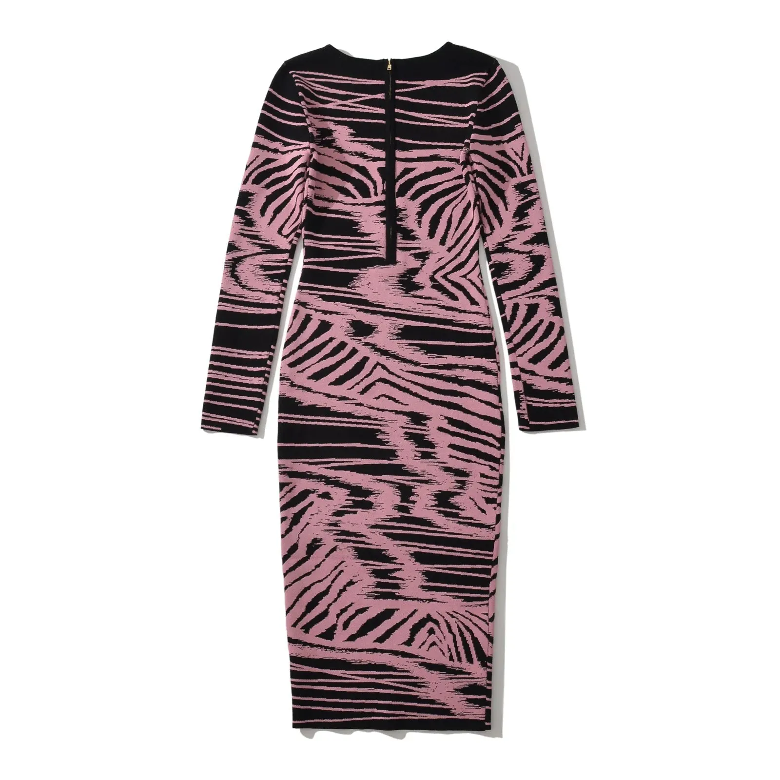 Pre Order:  Abstract Wave Jacquard Knit Dress