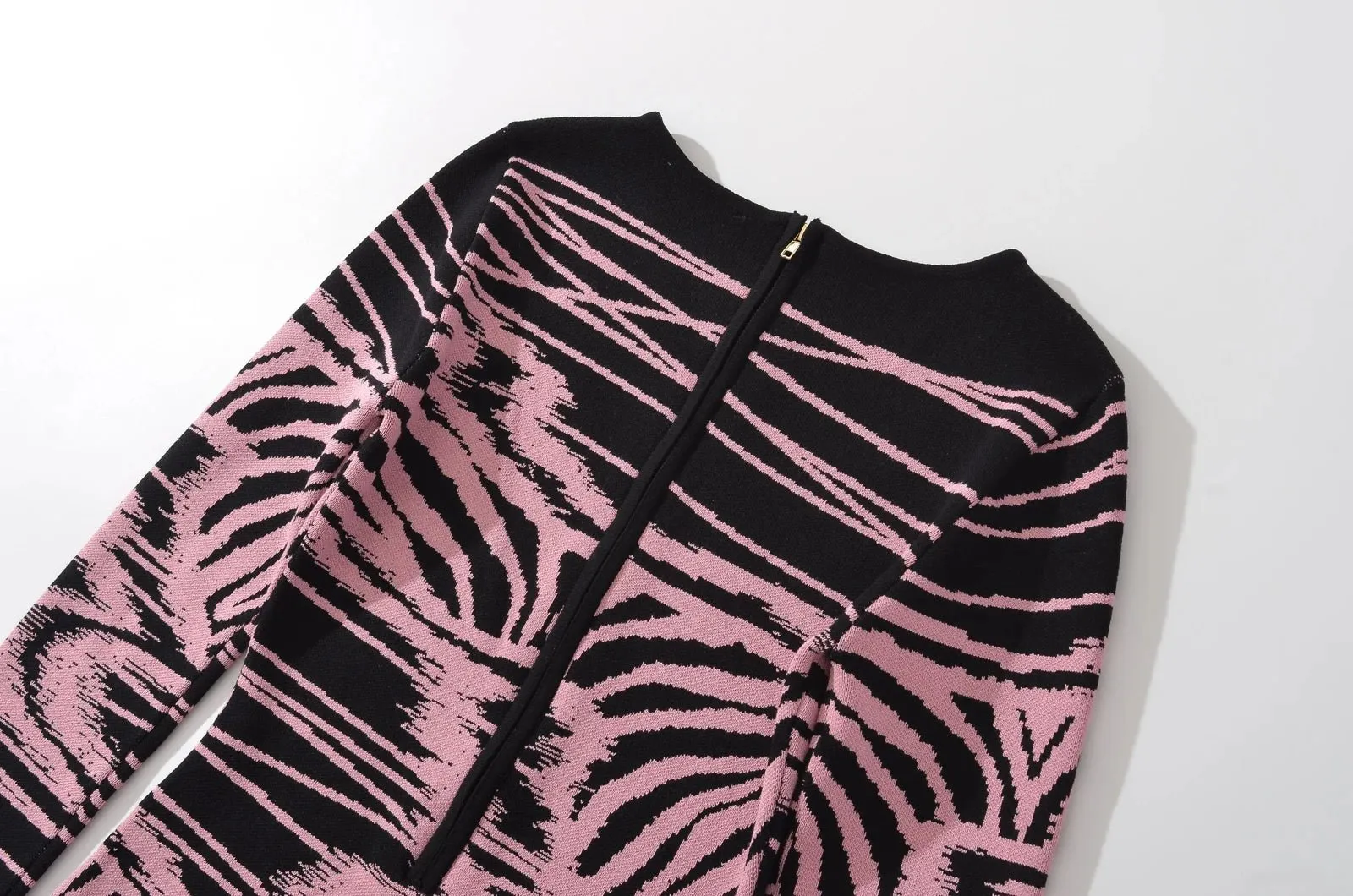 Pre Order:  Abstract Wave Jacquard Knit Dress