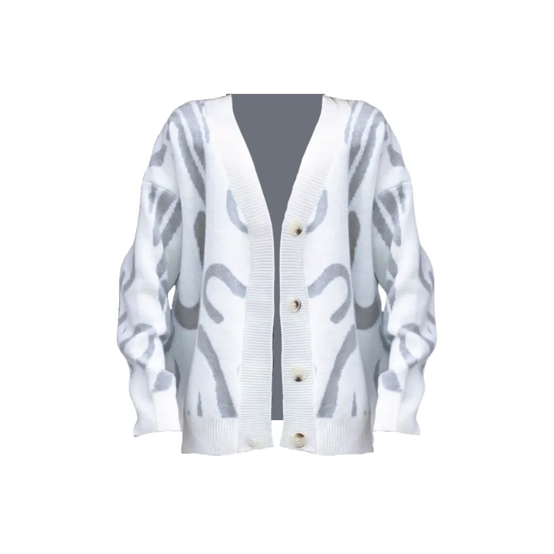 Pre Order: Soft Abstract Loose Knitted Cardigan