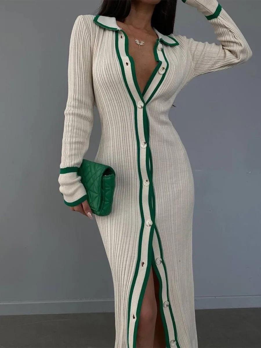 Pre Order:  Stripe Lapel Dress - @thestylistbritt