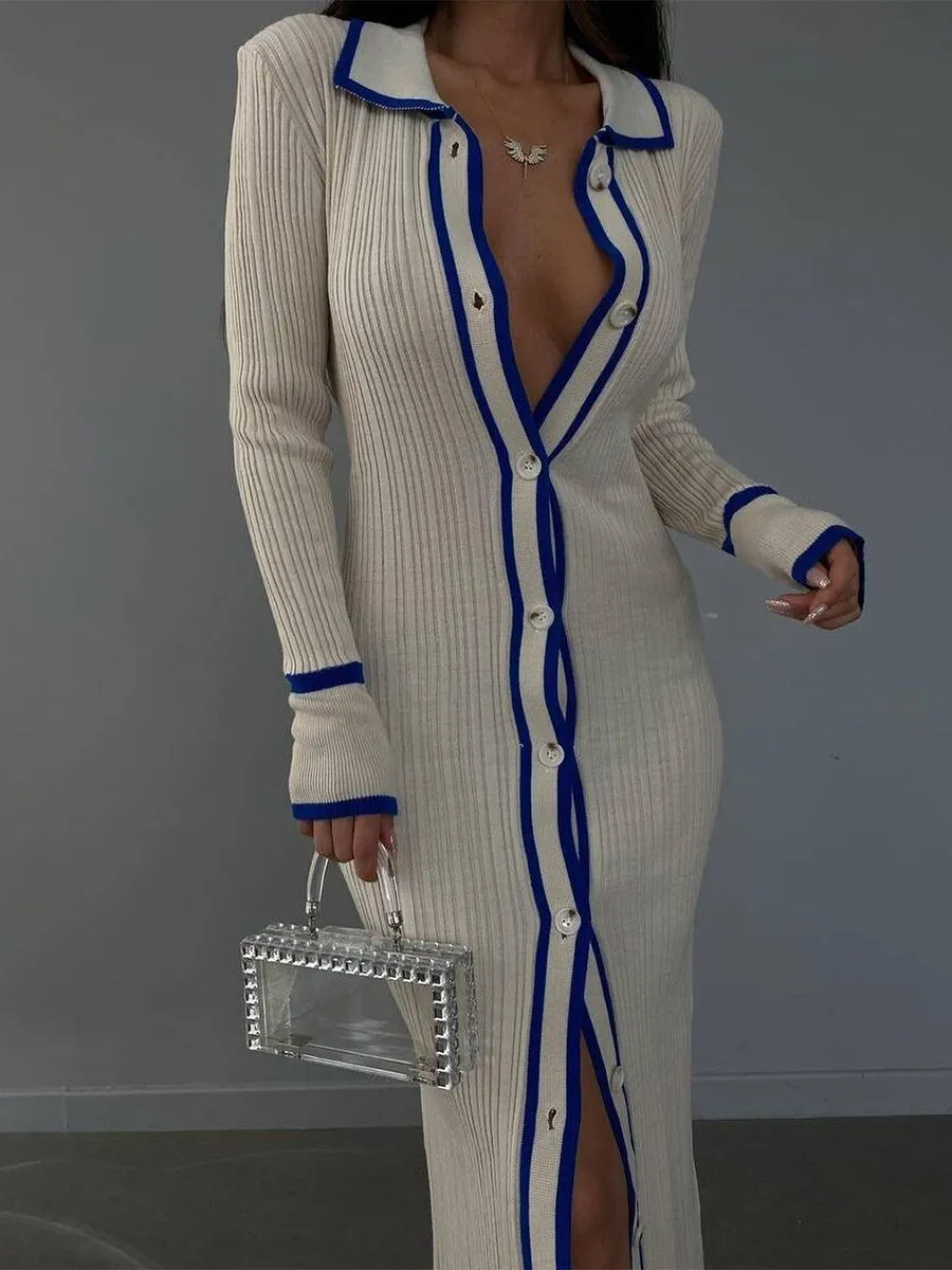 Pre Order:  Stripe Lapel Dress - @thestylistbritt