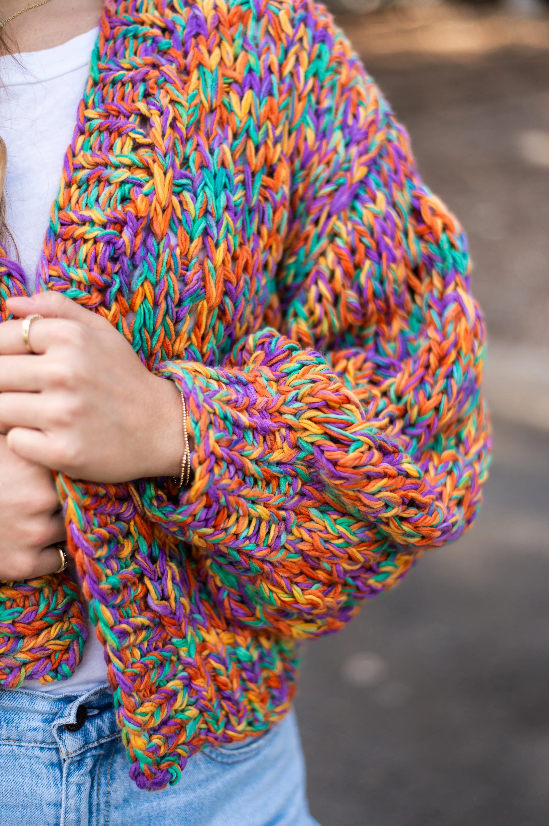 Rainbow Handmade Cardi | Rainbow