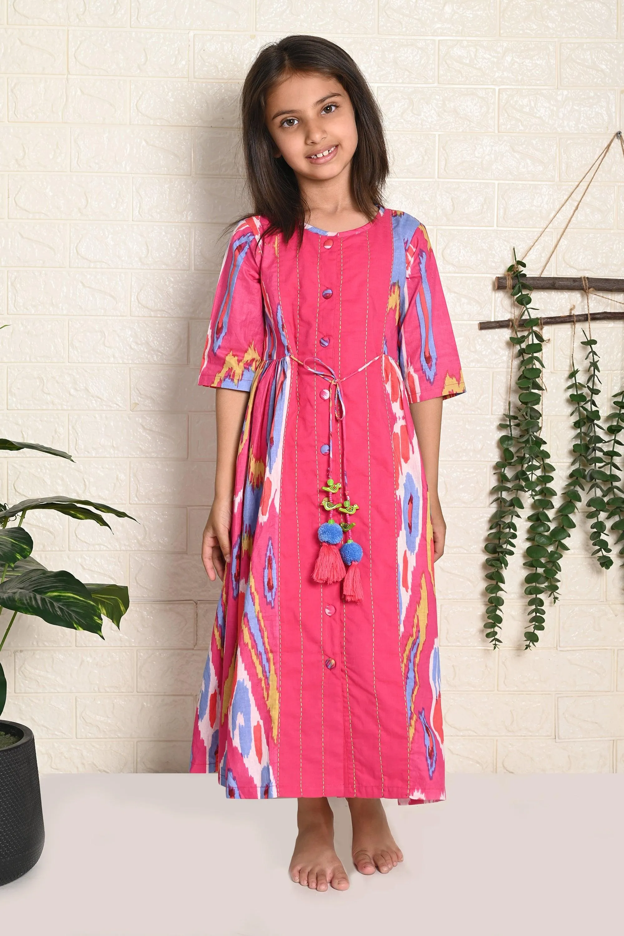 Rainbow Ikat Dress