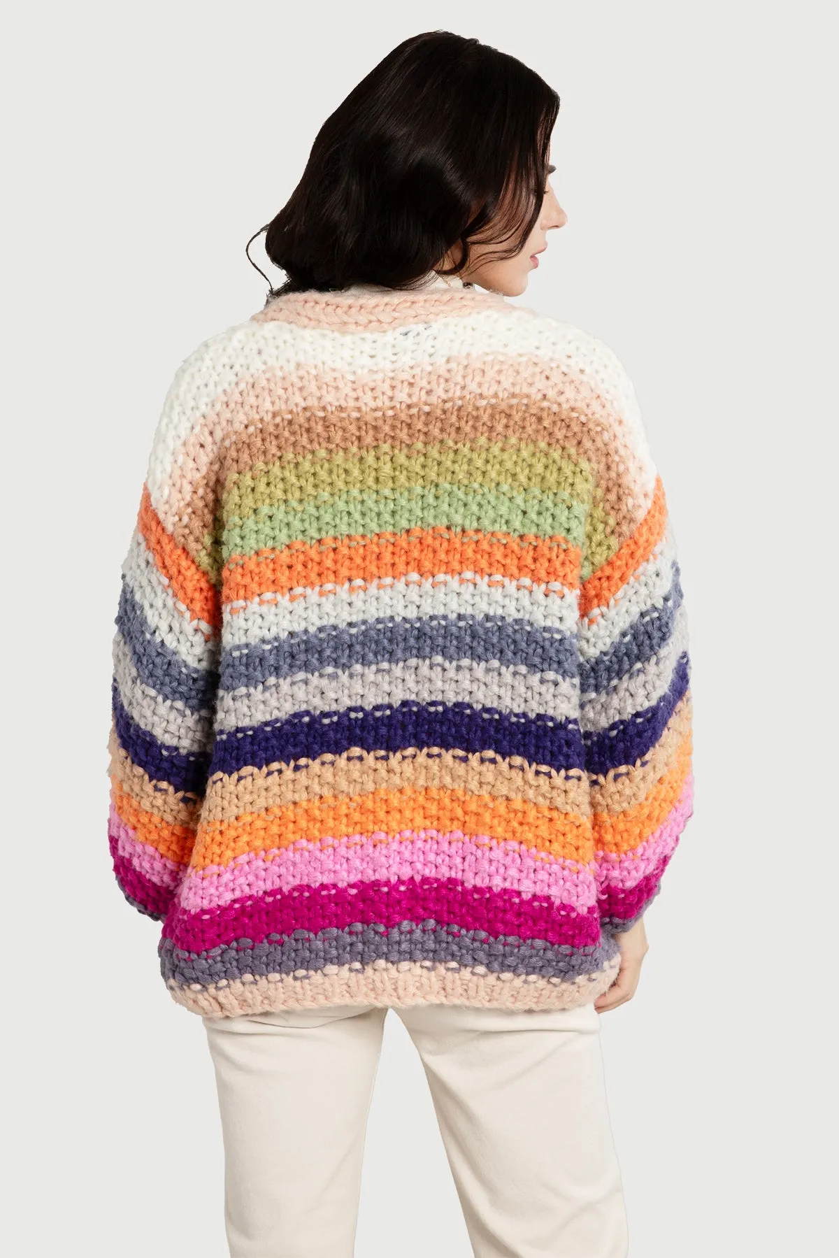 Rainbow Knitted Cardigan