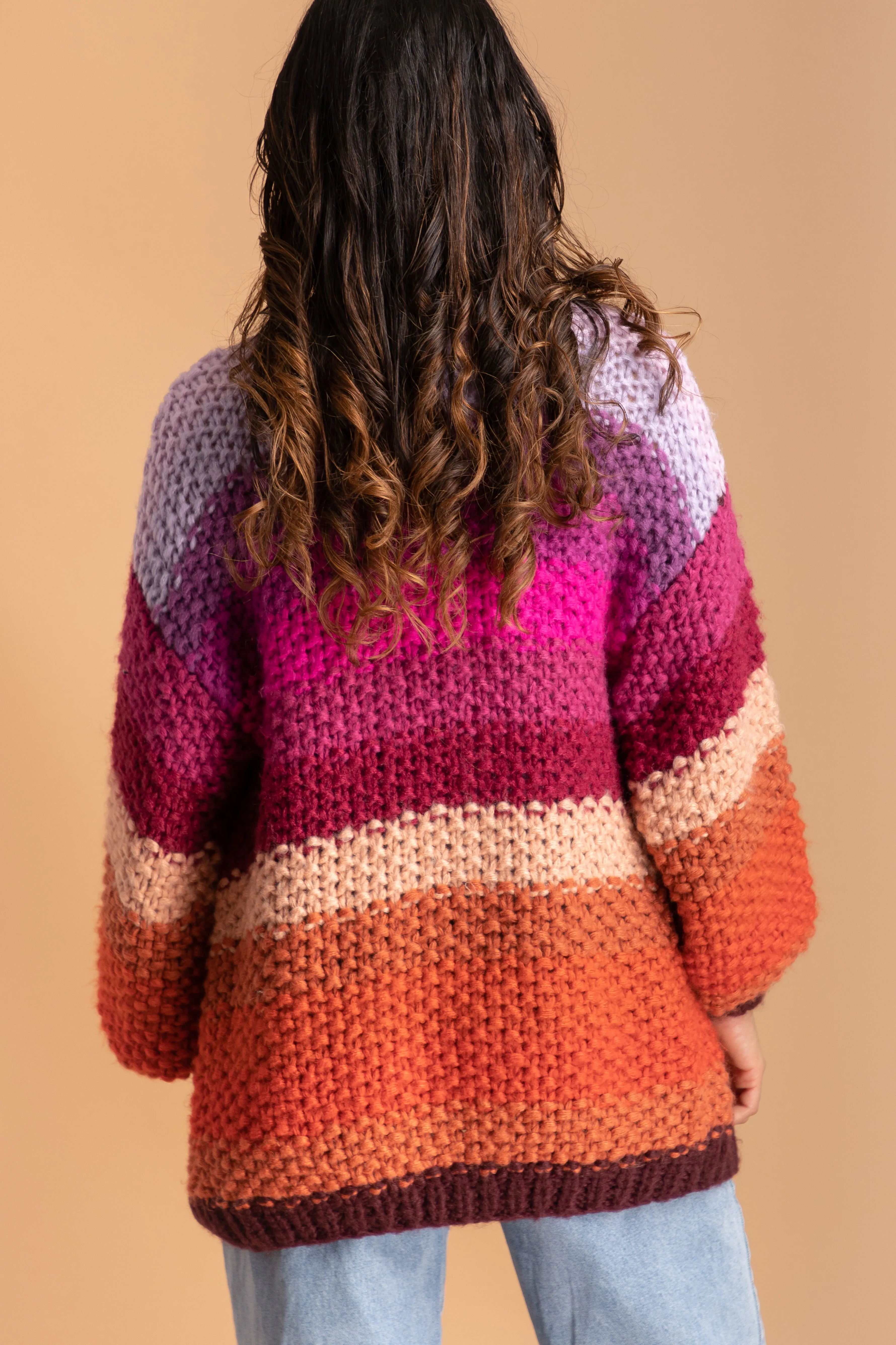 Rainbow Knitted Cardigan