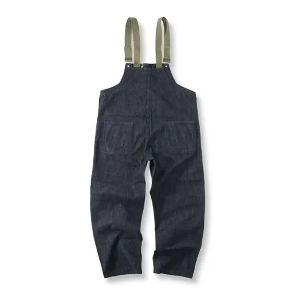 Retro Military Style Naval Casual Deck Overalls Dungaree In Blue