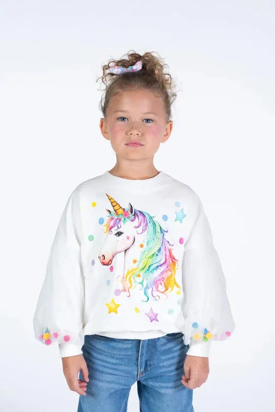 Rock Your Baby - Unicorn Tulle Sleeve Sweatshirt