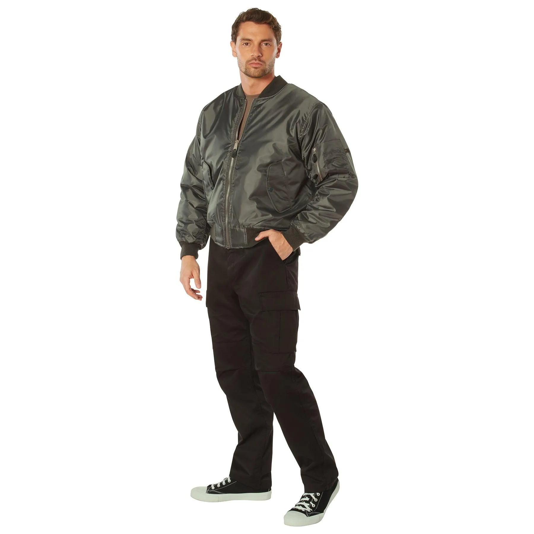 Rothco Mens Classic MA-1 Nylon Flight Jacket