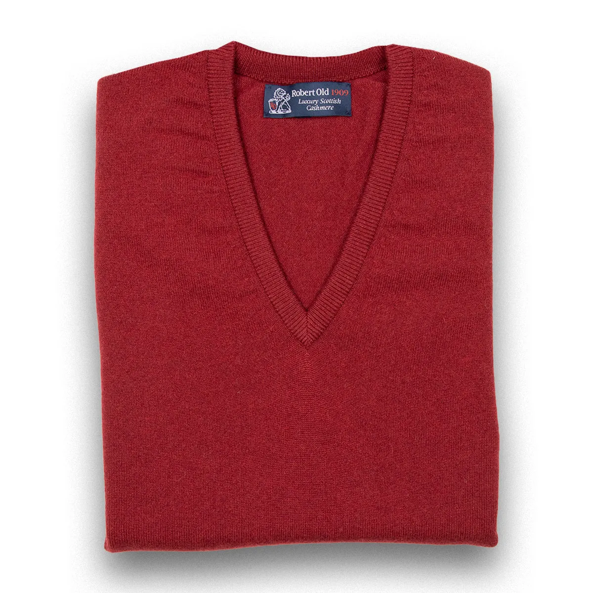 Russet Red Blenheim Cashmere Sleeveless V-Neck Sweater