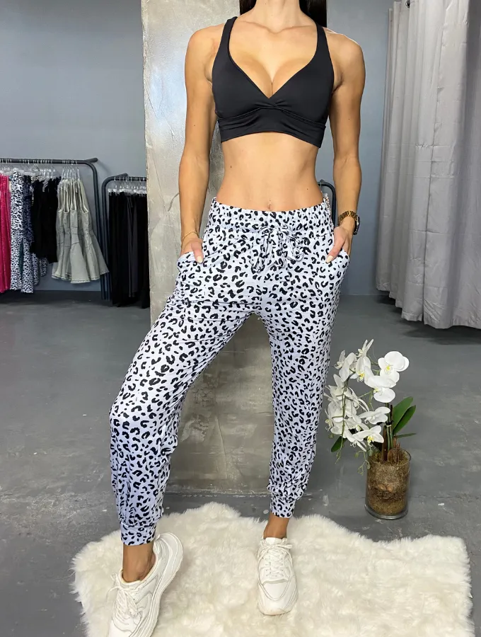 SLATE LEOPARD JOGGERS