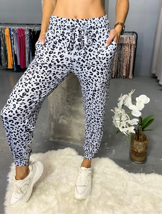 SLATE LEOPARD JOGGERS