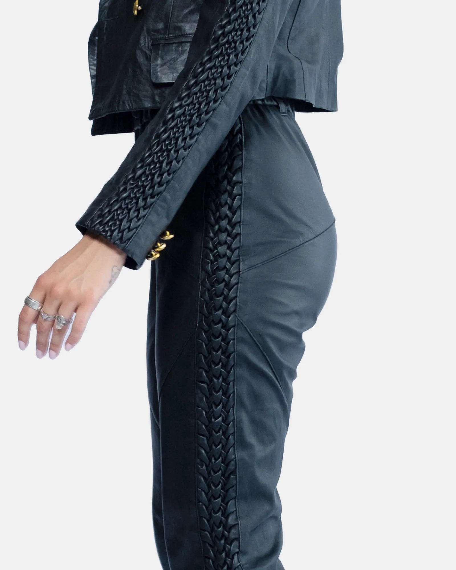 Smocking Leather Pant