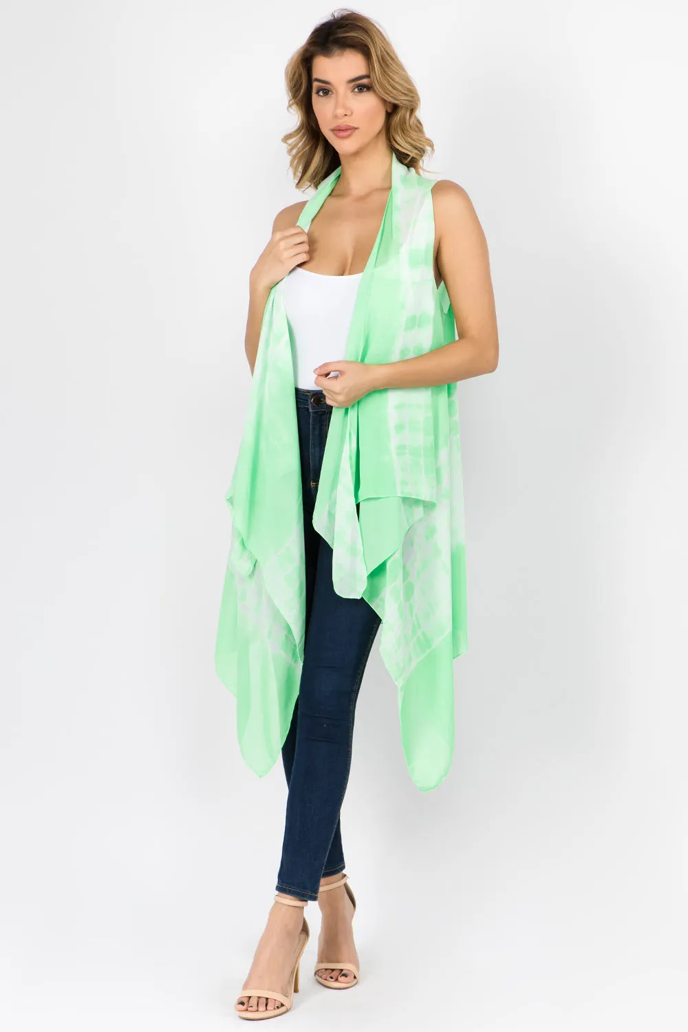 SN-97 bright color tie dyed vest