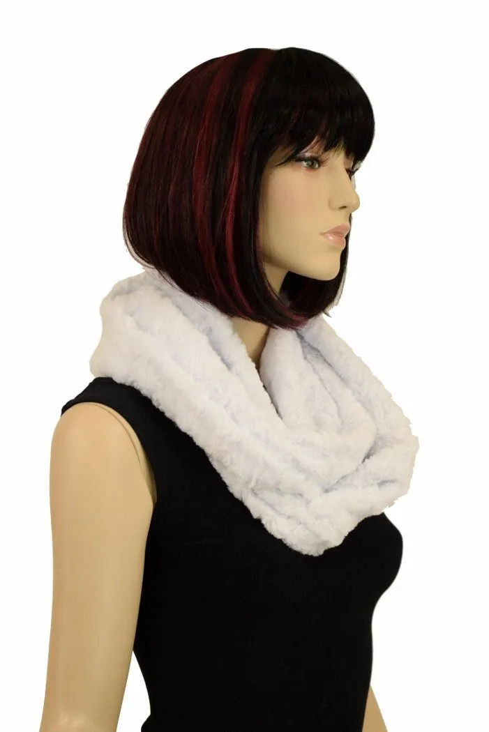 Snowdrift White Minky Infinity Scarf