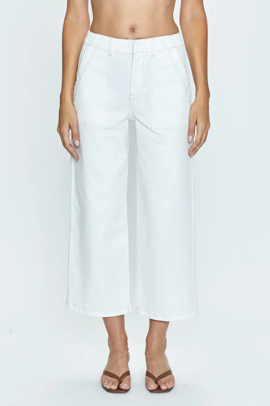 Sophia Wide Leg Pant - Le Blanc