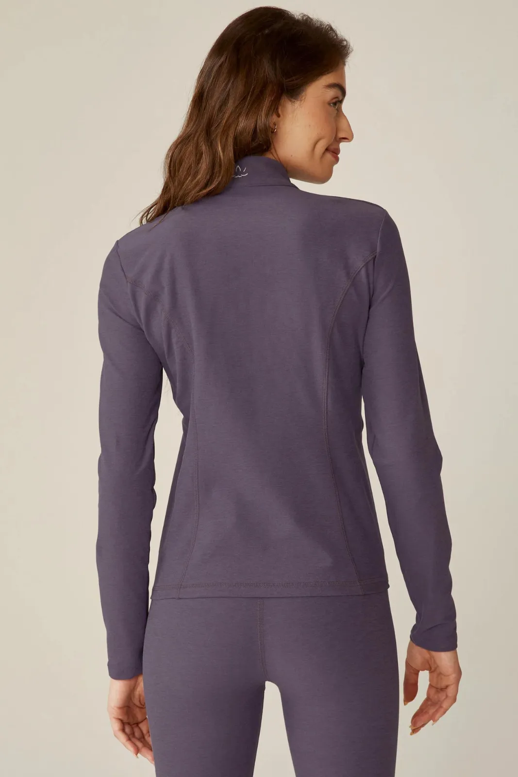 Spacedye On The Go Mock Neck Jacket, Purple Haze