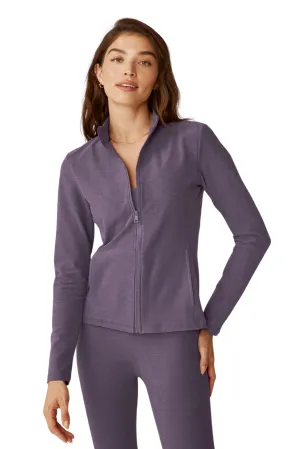 Spacedye On The Go Mock Neck Jacket, Purple Haze