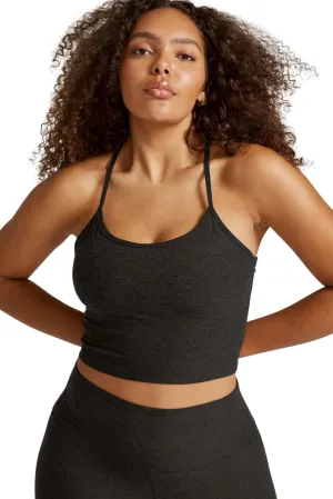 Spacedye Slim Racerback Cropped Tank, Darkest Night