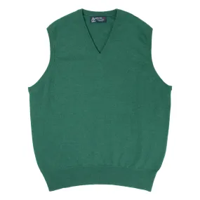 Spruce Green Blenheim Cashmere Sleeveless V-Neck Sweater