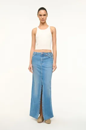 STAUD   WRANGLER THE MAXI SKIRT | MID BLUE