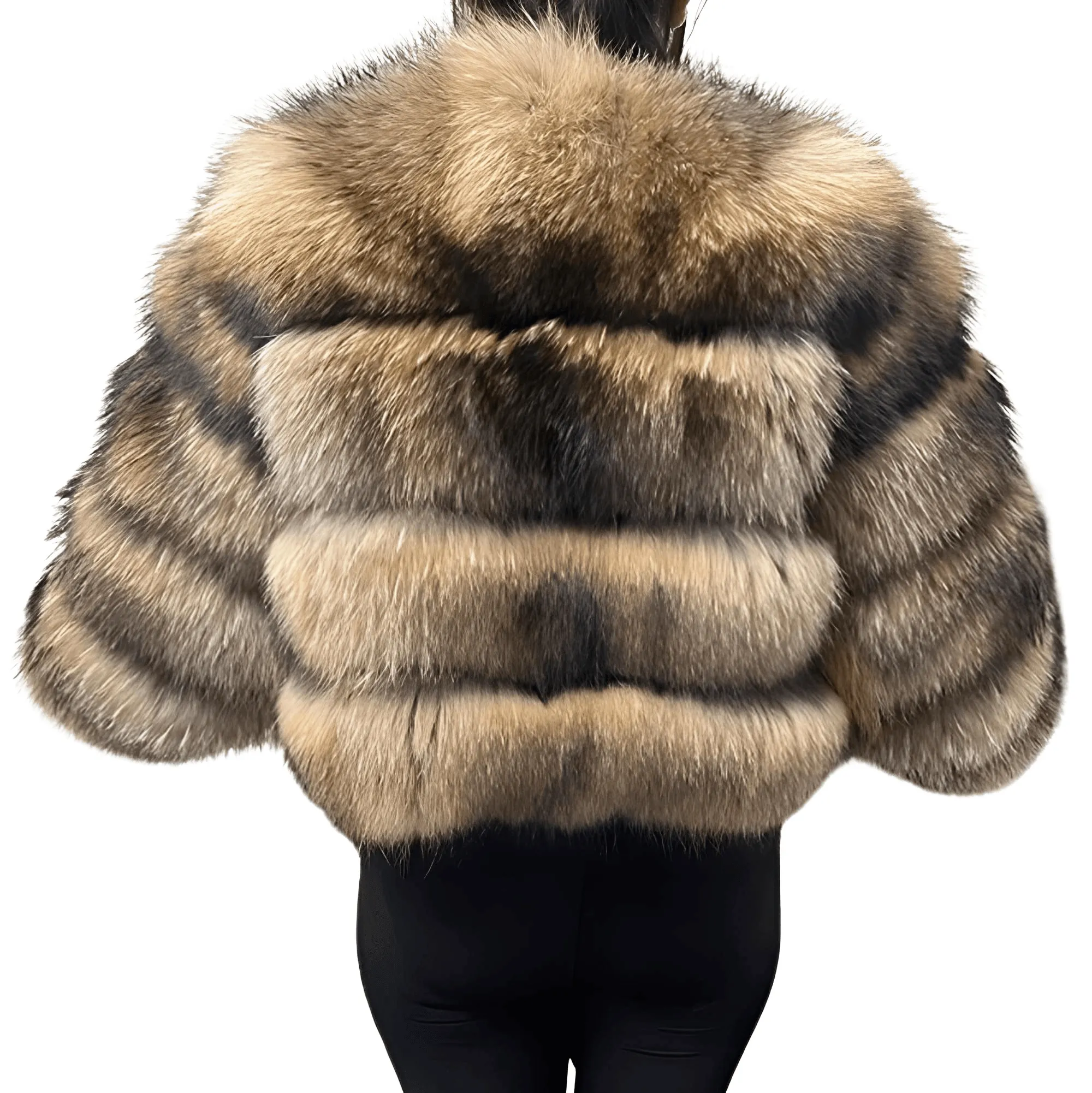 Super Hot Winter Luxury Women's Thick Real Fur Coat Natural Fox Fur Jacket Plus Size Jackets Female