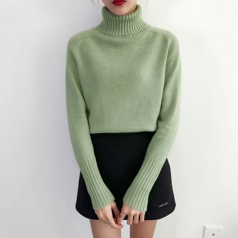 Sylvia Cashmere Knitted Turtleneck Sweater