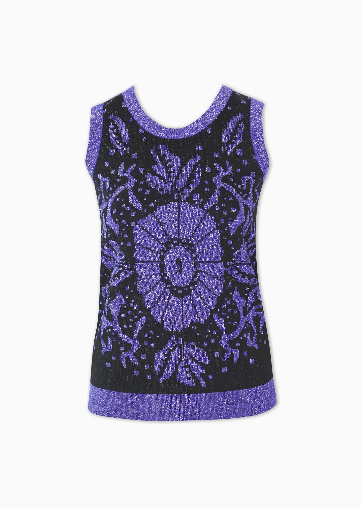 Taliana - Artistic Flower Design Tank Top