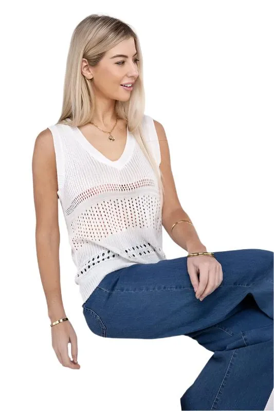 TEEK - Hole Knitted Vest Top