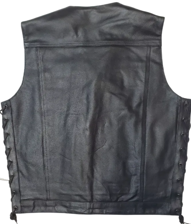 The "Shane" Men's Snap/Zip Leather Vest