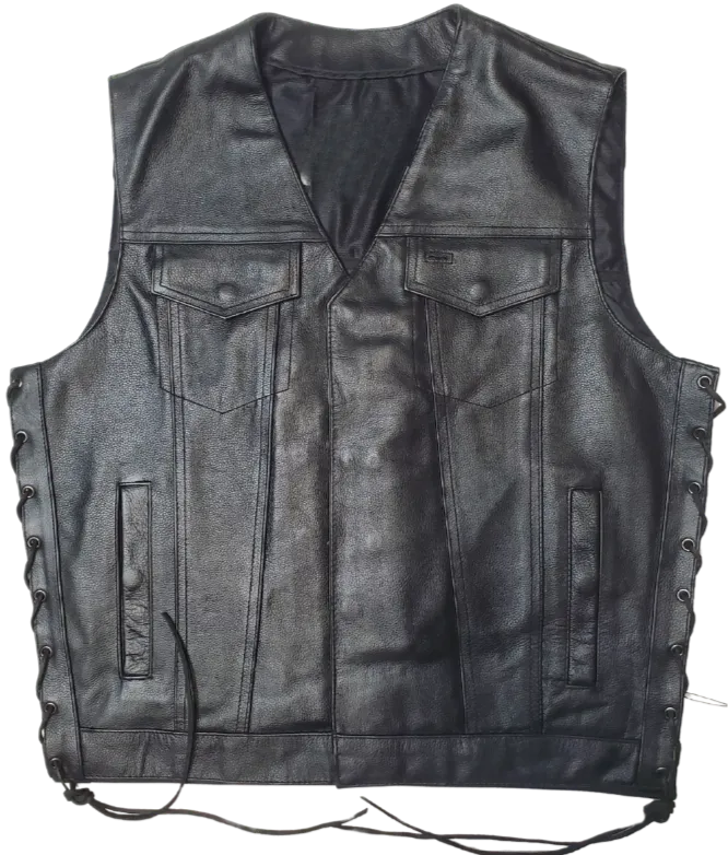 The "Shane" Men's Snap/Zip Leather Vest