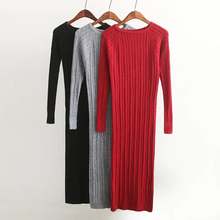 Twist Women Long Sexy Slim Bodycon Sweaters