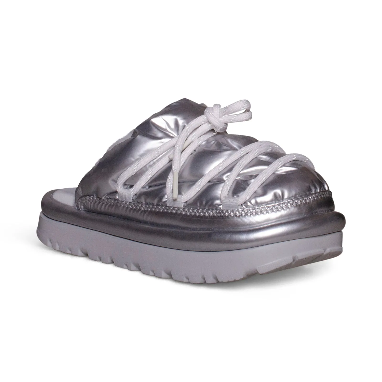 UGG Hi Shine Spaceslider Slide Silver Slippers - Women's