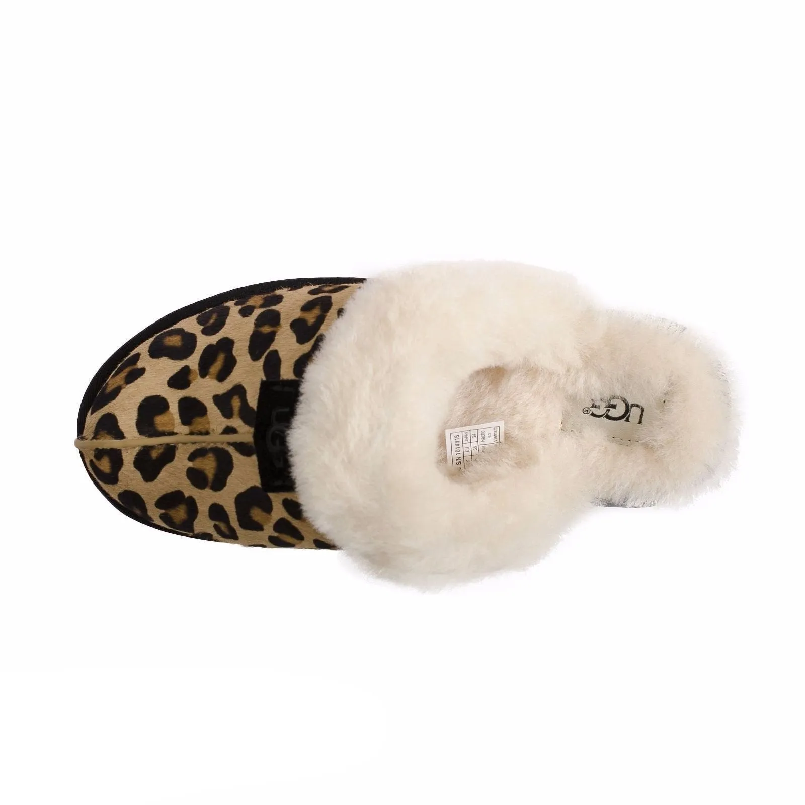 UGG Scuffette II Calf Hair Leopard Slippers