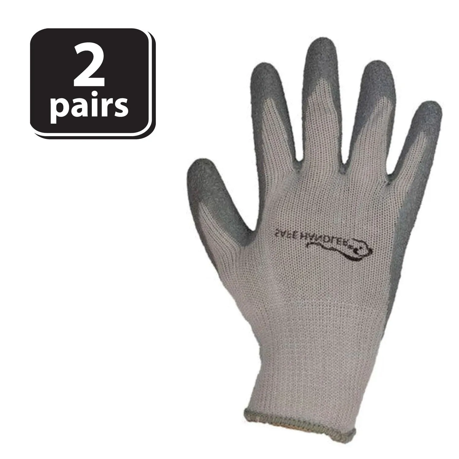 Ultra Stretch Grip Gloves, Latex Crinkle Coated Grip (2 Pairs)