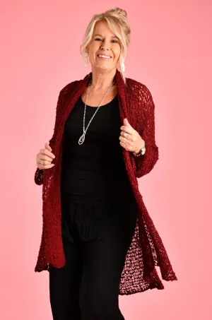 VBLJ055 - ROSA KNITTED JACKET - WINE