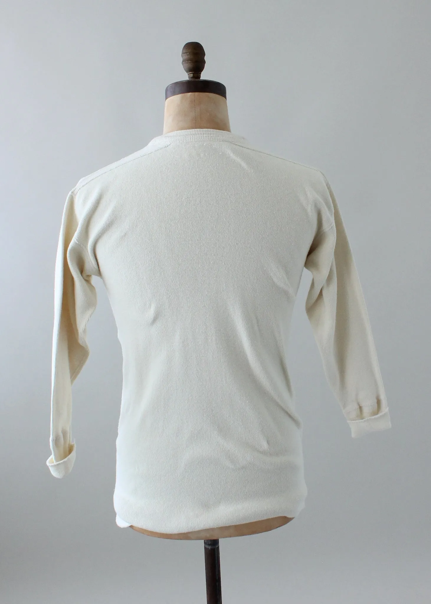 Vintage 1950s Hanes Thermal Henley Tshirt